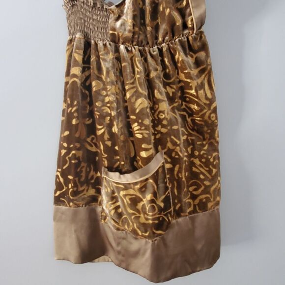 Hale Bob Burnout Velvet Dress/Tunic In Gold - Picture 4 of 7